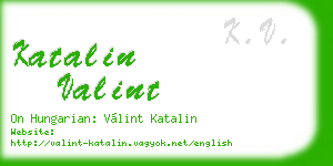 katalin valint business card